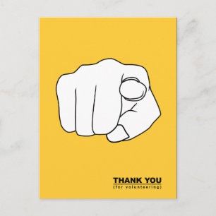 Cartão Postal obrigado para a ilustração manual voluntária