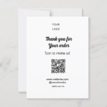 Obrigado pela análise de pedidos Revise o logotipo