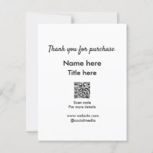 Obrigado pela compra título aqui ler QR