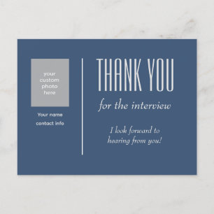 Cartão Postal Obrigado pela entrevista com fotos personalizadas