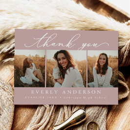 Cartão Postal Obrigado pela Formatura com Foto em Roteiro Modern