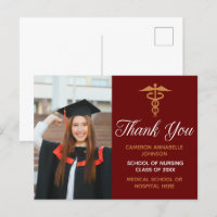 Obrigado pela Foto de Graduação em Dourado e Vinho