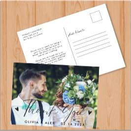 Cartão Postal  Obrigado pela Foto do Casamento 