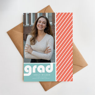 Cartão Postal Obrigado pela Graduação com Foto Moderna Minimalis