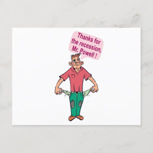 Cartão Postal Obrigado pela recessão, Sr. Powell