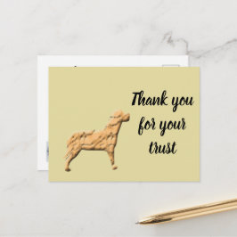 Cartão Postal Obrigado Pela Sua Confiança No Animal De Cachorro