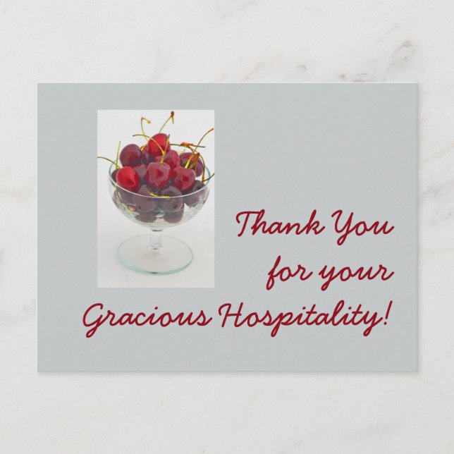 Cartão Postal Obrigado pela sua hospitalidade graciosa! (Frente)