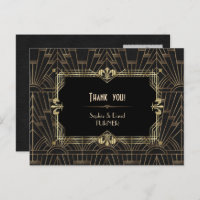 Obrigado pelo casamento Charm Gold Black Great Gat