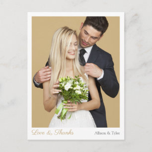 Cartão Postal Obrigado pelo Casamento, Foto, Nomes & Mensagens