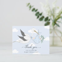 Obrigado pelo Chá de Bebê Blue Stork