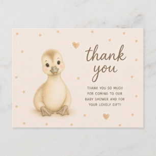 Cartão Postal Obrigado pelo Chá de Bebê Ganso Bebê