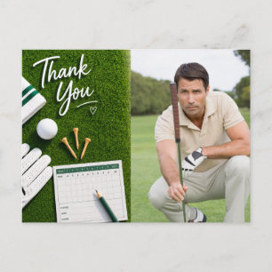 Cartão Postal Obrigado pelo golfe crie sua própria foto