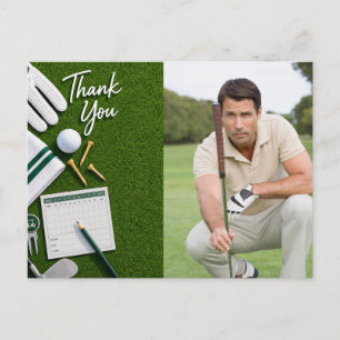 Cartão Postal Obrigado pelo golfe crie sua própria foto