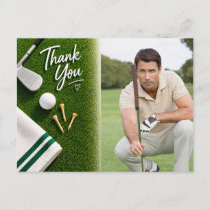 Cartão Postal Obrigado pelo golfe crie sua própria foto