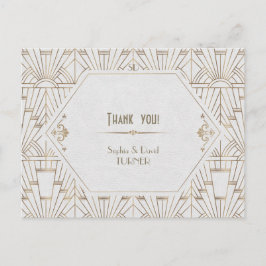 Cartão Postal Obrigado pelo Grande Casamento em Ouro Branco Real