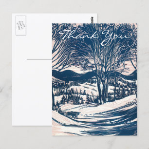 Cartão Postal Obrigado pelo Natal Vintage