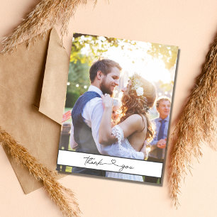 Cartão Postal Obrigado pelo Orçamento de Foto de Casamento de Ro