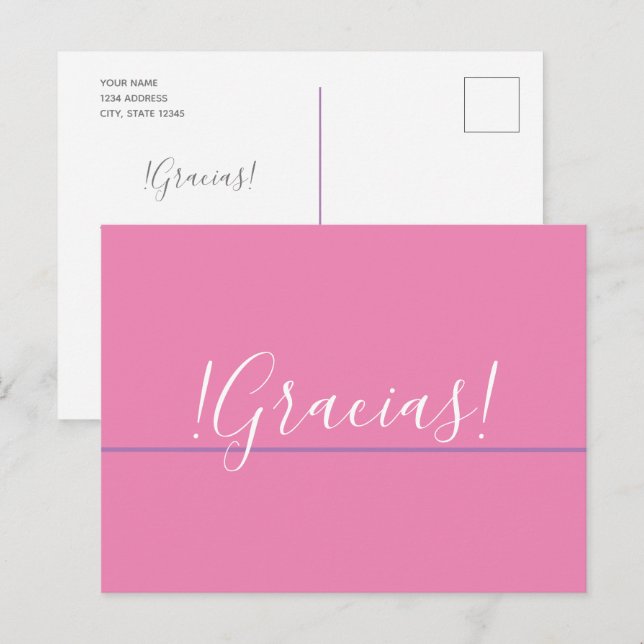Cartão postal - Obrigado! - Personalizado (Frente/Verso)