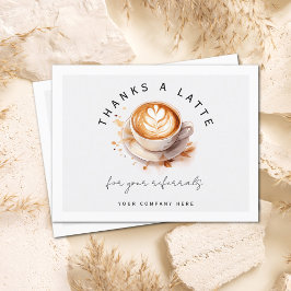 Cartão Postal Obrigado Personalizado Um Café Referência de Agrad