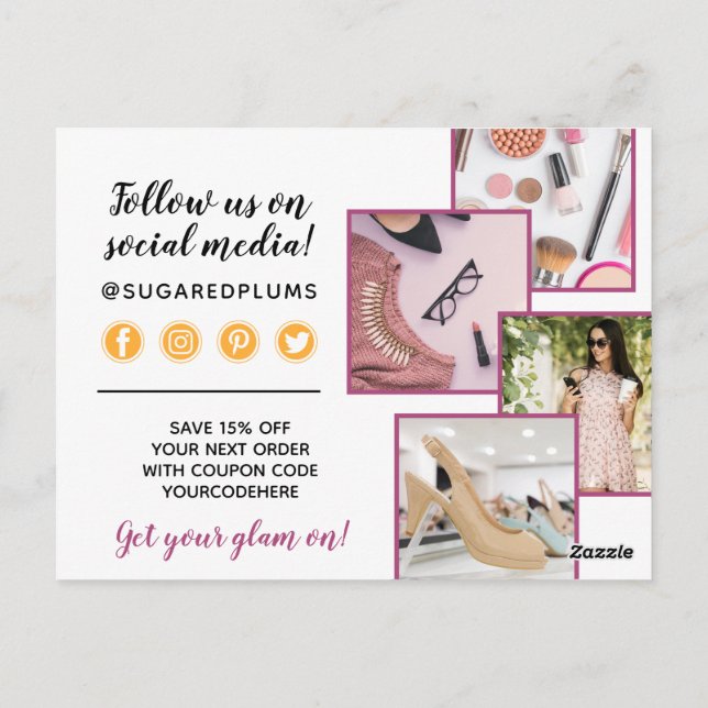 Cartão Postal Obrigado Pinta Roxa E Dourada Pinta Traços 4-Foto (Verso)