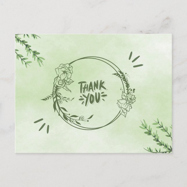 Cartão Postal Obrigado por  (Frente)