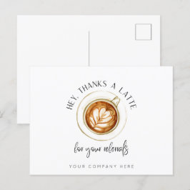 Cartão Postal Obrigado por Indicações Imobiliárias Latte