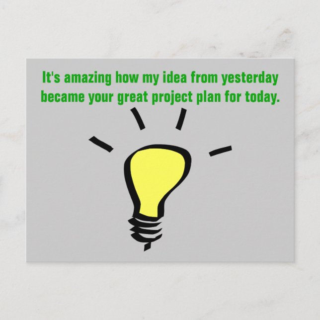 Cartão Postal Obrigado por me dar crédito por essa ideia (Frente)