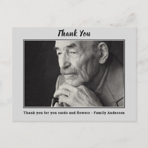 Cartão Postal Obrigado por participar do memorial fúnebre 