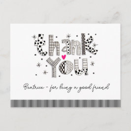 Cartão Postal Obrigado por Ser Meu Amigo Letreiro Caprichoso