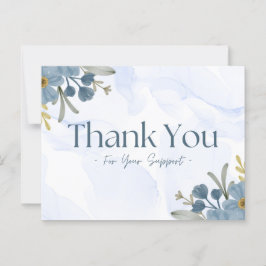 Cartão Postal Obrigado por seu apoio 