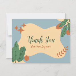 Cartão Postal Obrigado por seu apoio 