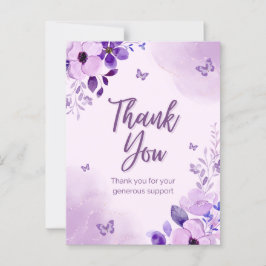 Cartão Postal Obrigado por seu generoso apoio 