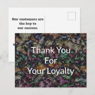 Cartão Postal Obrigado por Sua Fidelidade Apreciação ao Cliente