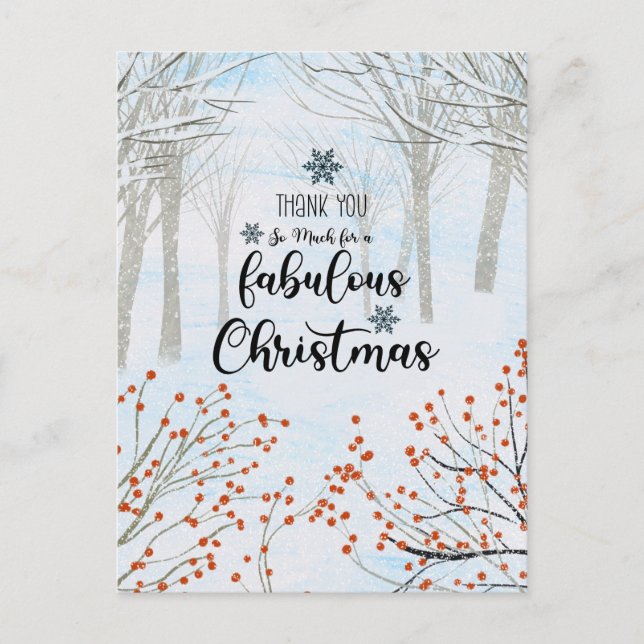 Cartão Postal Obrigado por um Natal fabuloso  (Frente)