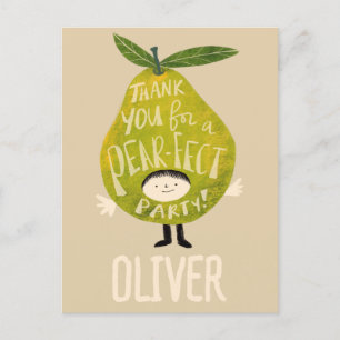 Cartão Postal Obrigado por uma festa perfeita, desenho engraçado