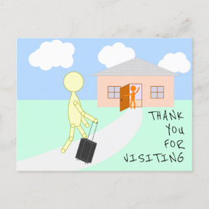 Cartão Postal Obrigado por Visitar - Nod Notes
