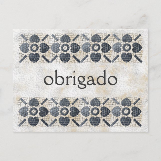 Cartão Postal Obrigado - Português (Frente)