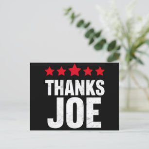 Cartão Postal Obrigado Presidente Obrigado Joe Biden Obrigados J