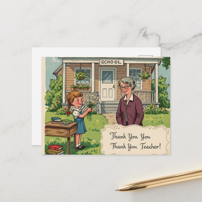 Cartão Postal "Obrigado, Professor!" (Frente/Verso In Situ)