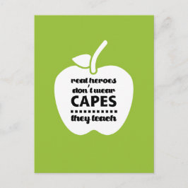 Cartão Postal Obrigado, Professor. Citação de Ensino