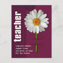 Cartão Postal Obrigado Professor. Daisy Design