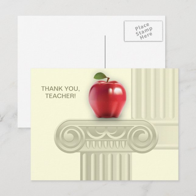 Cartão Postal Obrigado Professor Personalizado (Frente/Verso)