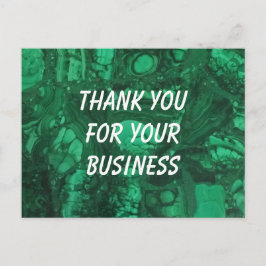 Cartão Postal Obrigado Profissional de Negócios Verde Promociona