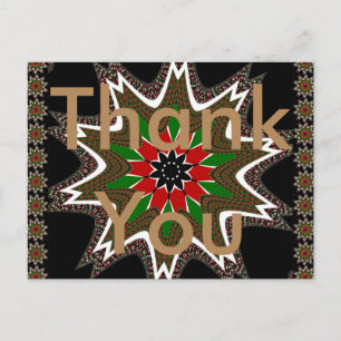 Cartão Postal Obrigado Quênia Café Marrom Cartão-Postal