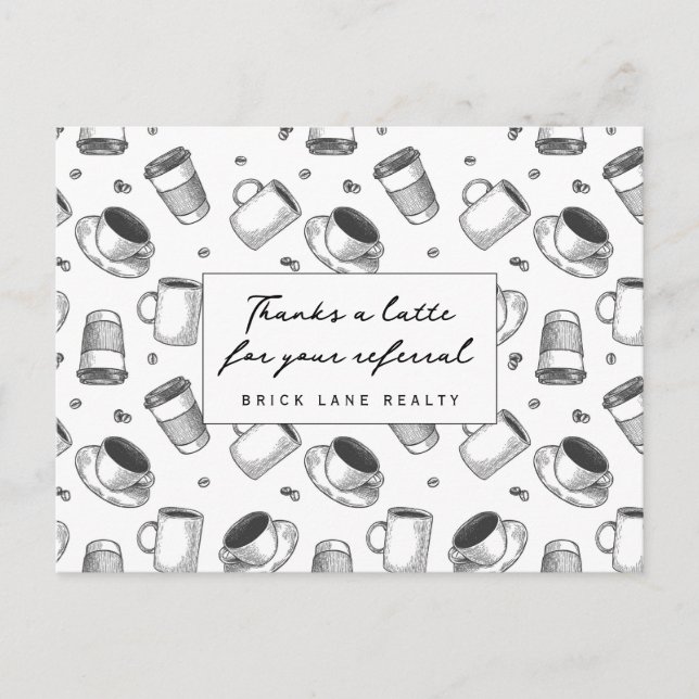 Cartão Postal Obrigado Referência Negócios Imobiliários Latte (Frente)