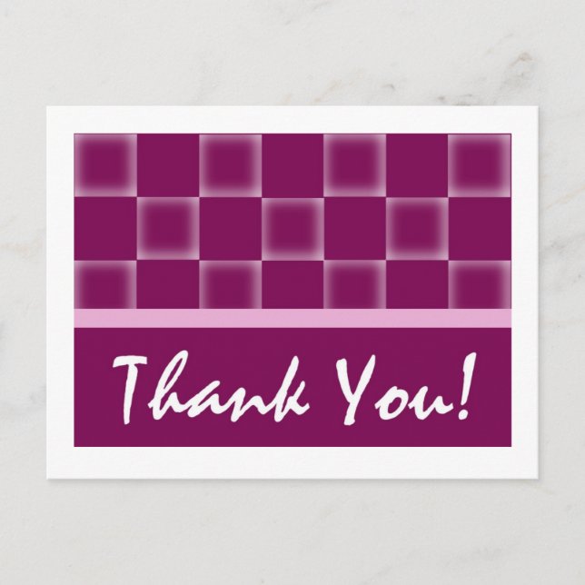 Cartão Postal Obrigado - Roxo (Frente)