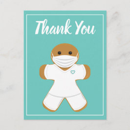 Cartão Postal Obrigado Saúde White Scrubs Gingerpão Homem