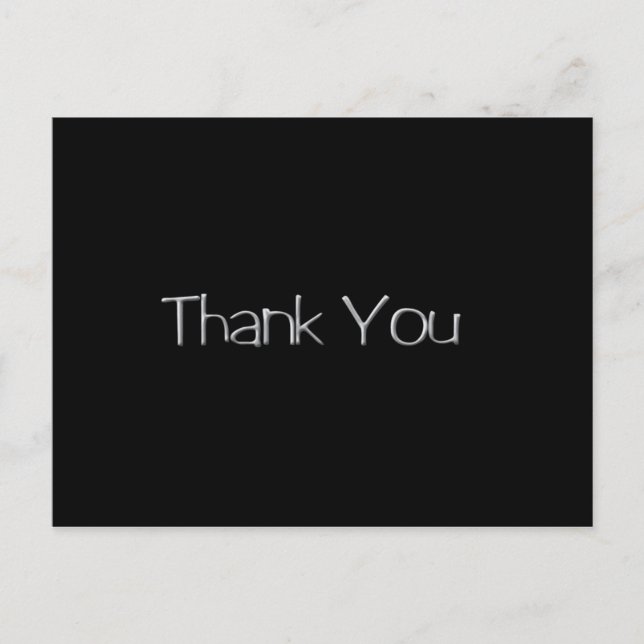 Cartão Postal Obrigado Silver (Frente)