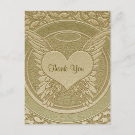 Cartão Postal Obrigado! | Simpatia | Dourado claro