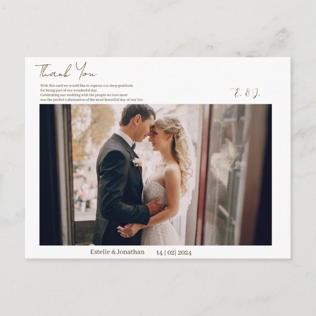 Cartão Postal Obrigado Simples  (Frente)